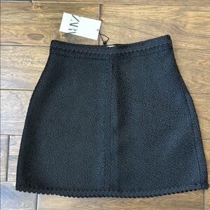 NEW Zara Black Textured Women's Skirt